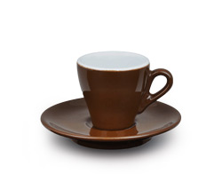 Tasse espresso ACF tulipe brune foncée 2.25oz (65mL)